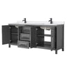 Custom image for Dark Gray with Matte Black Trim / White Quartz / No Mirror