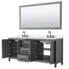 Custom image for Dark Gray with Matte Black Trim / White Quartz / 70