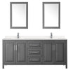 Custom image for Dark Gray with Polished Chrome Trim / Carrara Cultured Marble / 24