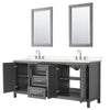 Custom image for Dark Gray with Polished Chrome Trim / Carrara Cultured Marble / 24