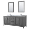 Custom image for Dark Gray with Polished Chrome Trim / White Carrara Marble / 24