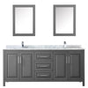 Custom image for Dark Gray with Polished Chrome Trim / White Carrara Marble / Medicine Cabinets