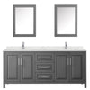 Custom image for Dark Gray with Polished Chrome Trim / Giotto Quartz / Medicine Cabinets