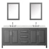 Custom image for Dark Gray with Polished Chrome Trim / Giotto Quartz / Medicine Cabinets
