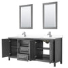 Custom image for Dark Gray with Polished Chrome Trim / White Cultured Marble / 24