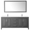 Custom image for Dark Gray with Polished Chrome Trim / White Cultured Marble / 70