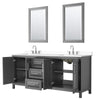 Custom image for Dark Gray with Polished Chrome Trim / White Cultured Marble / 24