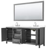 Custom image for Dark Gray with Polished Chrome Trim / White Cultured Marble / 70