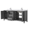 Custom image for Dark Gray with Polished Chrome Trim / White Quartz / No Mirror