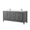Custom image for Dark Gray with Polished Chrome Trim / White Quartz / No Mirror