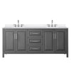 Custom image for Dark Gray with Polished Chrome Trim / White Quartz / No Mirror