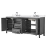 Custom image for Dark Gray with Polished Chrome Trim / White Quartz / No Mirror