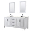 Custom image for White with Matte Black Trim / Carrara Cultured Marble / 24