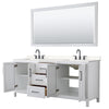 Custom image for White with Matte Black Trim / Carrara Cultured Marble / 70