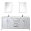 Custom image for White with Matte Black Trim / Giotto Quartz / Medicine Cabinets
