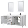 Custom image for White with Matte Black Trim / White Cultured Marble / 24