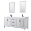 Custom image for White with Matte Black Trim / White Cultured Marble / 24