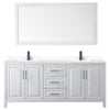 Custom image for White with Matte Black Trim / White Cultured Marble / 70