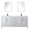 Custom image for White with Matte Black Trim / White Cultured Marble / Medicine Cabinets