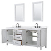 Custom image for White with Matte Black Trim / White Quartz / 24