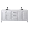 Custom image for White with Matte Black Trim / White Quartz / No Mirror