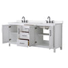 Custom image for White with Matte Black Trim / White Quartz / No Mirror