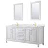 Custom image for White with Brushed Gold Trim / Giotto Quartz / 24