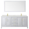 Custom image for White with Brushed Gold Trim / Giotto Quartz / 70