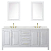 Custom image for White with Brushed Gold Trim / Giotto Quartz / 24