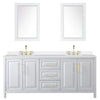 Custom image for White with Brushed Gold Trim / White Quartz / 24
