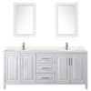 Custom image for White with Polished Chrome Trim / Carrara Cultured Marble / 24