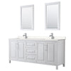 Custom image for White with Polished Chrome Trim / Carrara Cultured Marble / 24