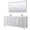 Custom image for White with Polished Chrome Trim / Carrara Cultured Marble / 70