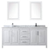 Custom image for White with Polished Chrome Trim / White Carrara Marble / 24