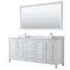 Custom image for White with Polished Chrome Trim / White Carrara Marble / 70