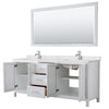 Custom image for White with Polished Chrome Trim / Giotto Quartz / 70