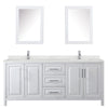 Custom image for White with Polished Chrome Trim / Giotto Quartz / Medicine Cabinets