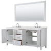 Custom image for White with Polished Chrome Trim / Giotto Quartz / 70