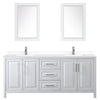 Custom image for White with Polished Chrome Trim / White Cultured Marble / 24