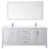 Custom image for White with Polished Chrome Trim / White Cultured Marble / 70