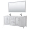 Custom image for White with Polished Chrome Trim / White Cultured Marble / 70