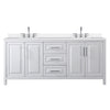 Custom image for White with Polished Chrome Trim / White Quartz / No Mirror