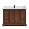 Custom image for Dark Walnut with Matte Black Trim / Giotto Quartz / No Mirror