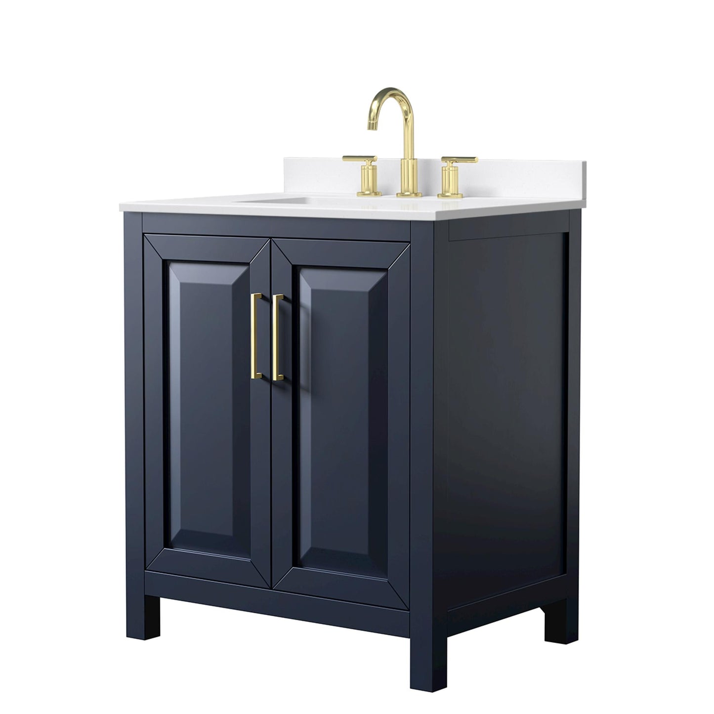 Daria Bathroom Vanity with Countertop 30 inch Single Sink 3-hole Faucet Setup