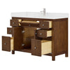 Custom image for Dark Walnut with Brushed Nickel Trim / Carrara Cultured Marble / No Mirror