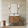 Custom image for Toasted Walnut with Matte Black Trim / White Quartz / No Mirror