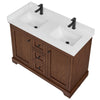 Custom image for Dark Walnut with Matte Black Trim / White Quartz / No Mirror