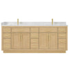 Custom image for Rift Oak with Brushed Gold Trim / Carrara Cultured Marble / No Mirror