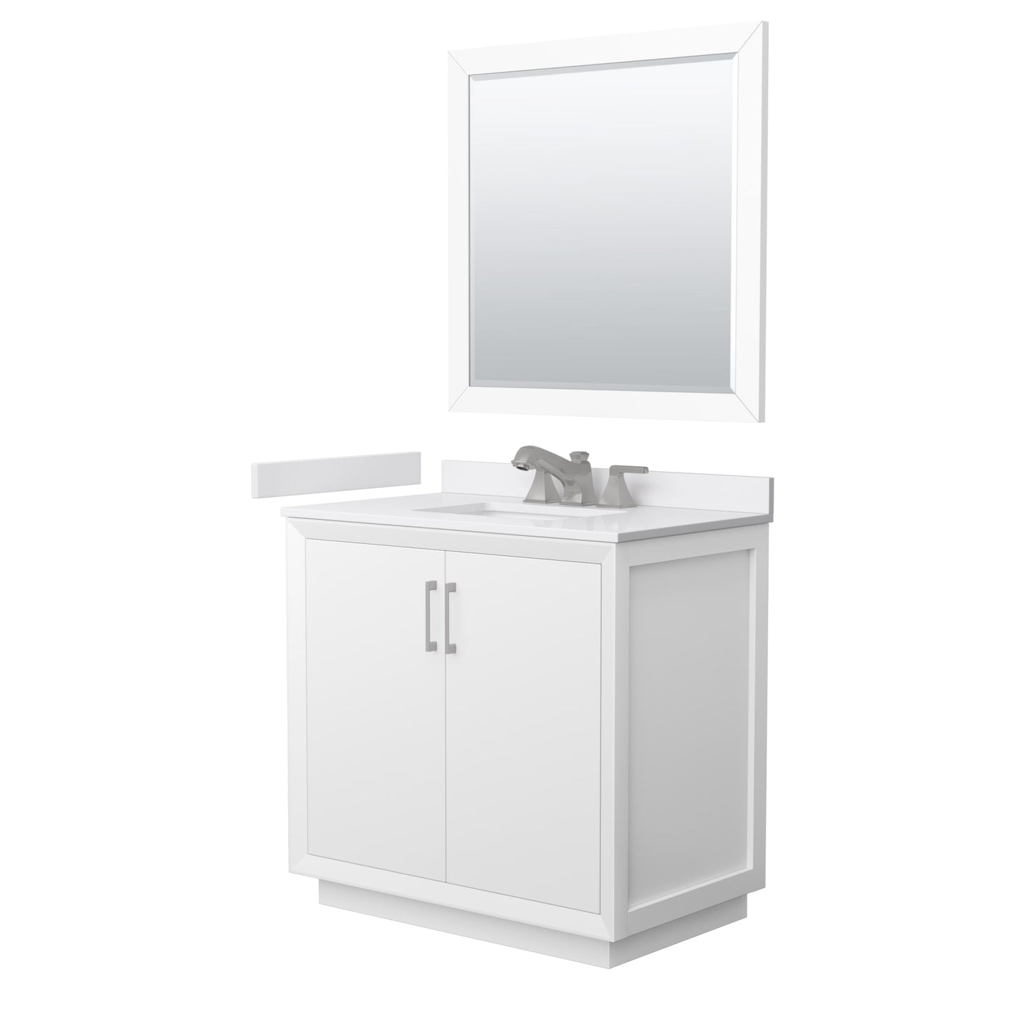 Strada Bathroom Vanity with Countertop 36 inch Single Sink 3-hole Faucet Setup