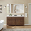 Custom image for Dark Walnut with Matte Black Trim / Giotto Quartz / No Mirror